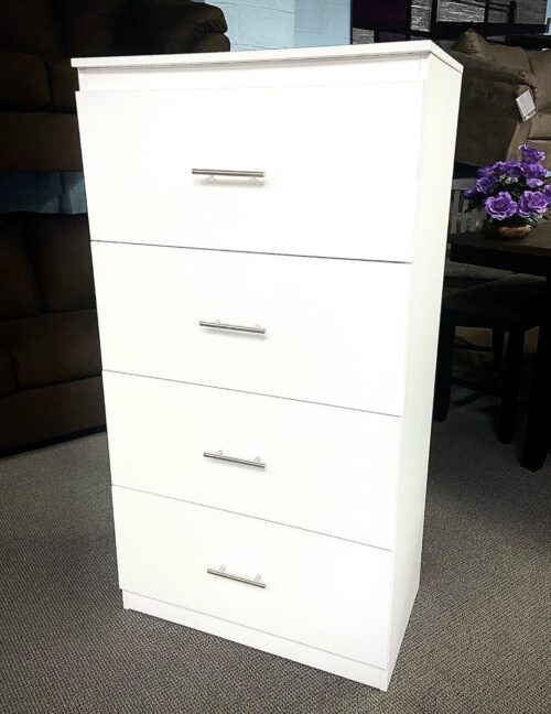 4-Drawer Jumbo Chest - White