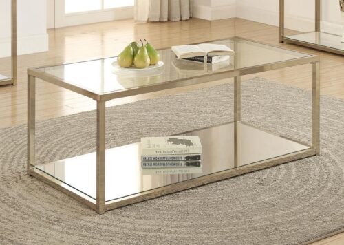 Coffee Table with Mirror Shelf