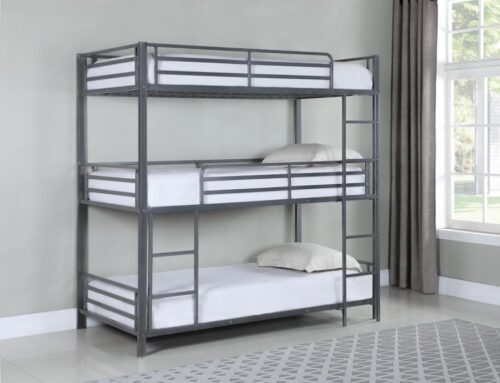 Triple Twin Bunk Bed Gunmetal